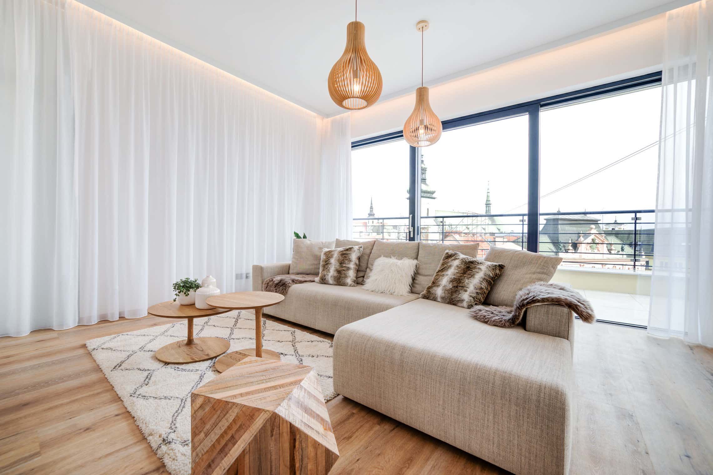 Prostory hotelového apartmánu v Brně