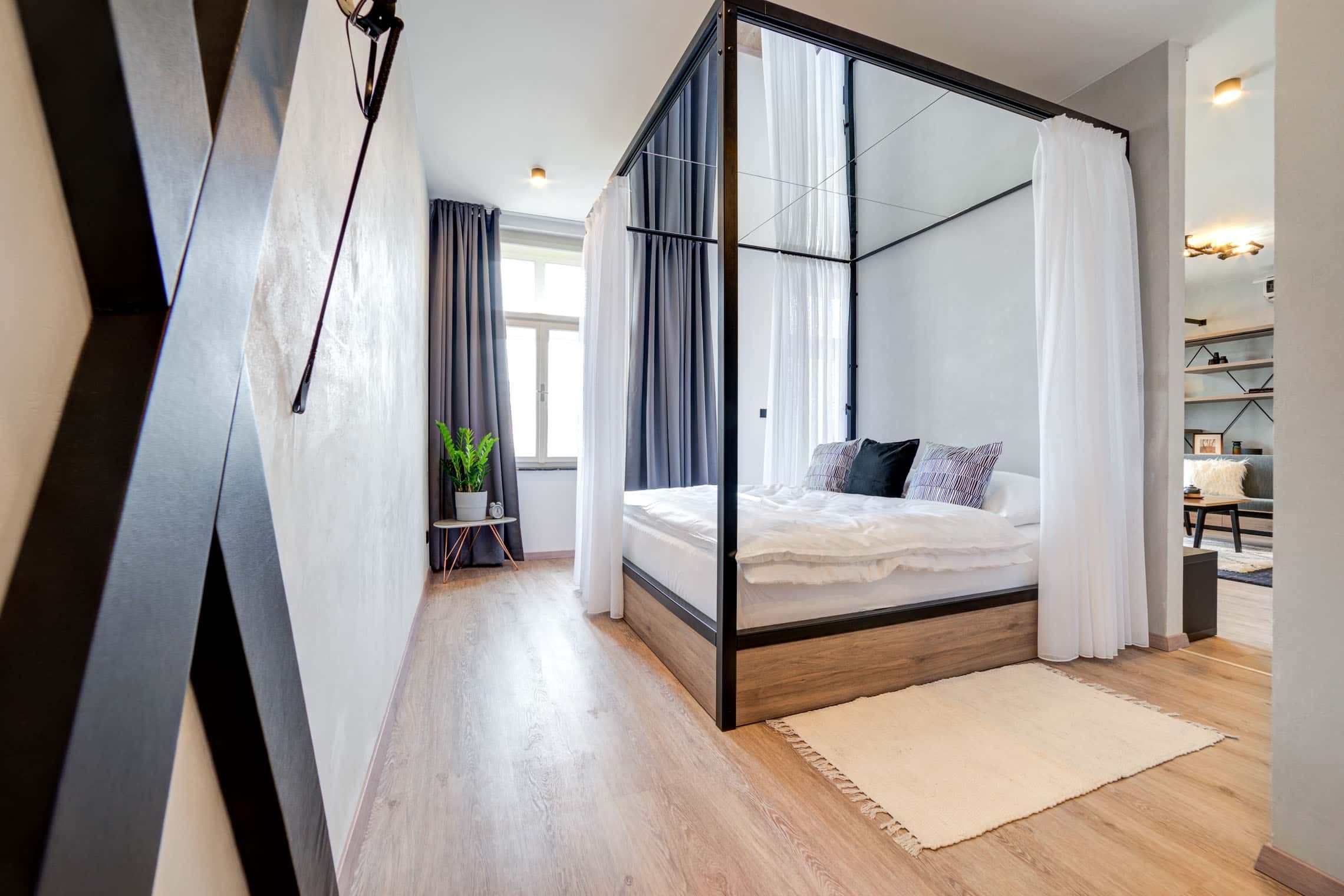 Prostory hotelového apartmánu v Brně